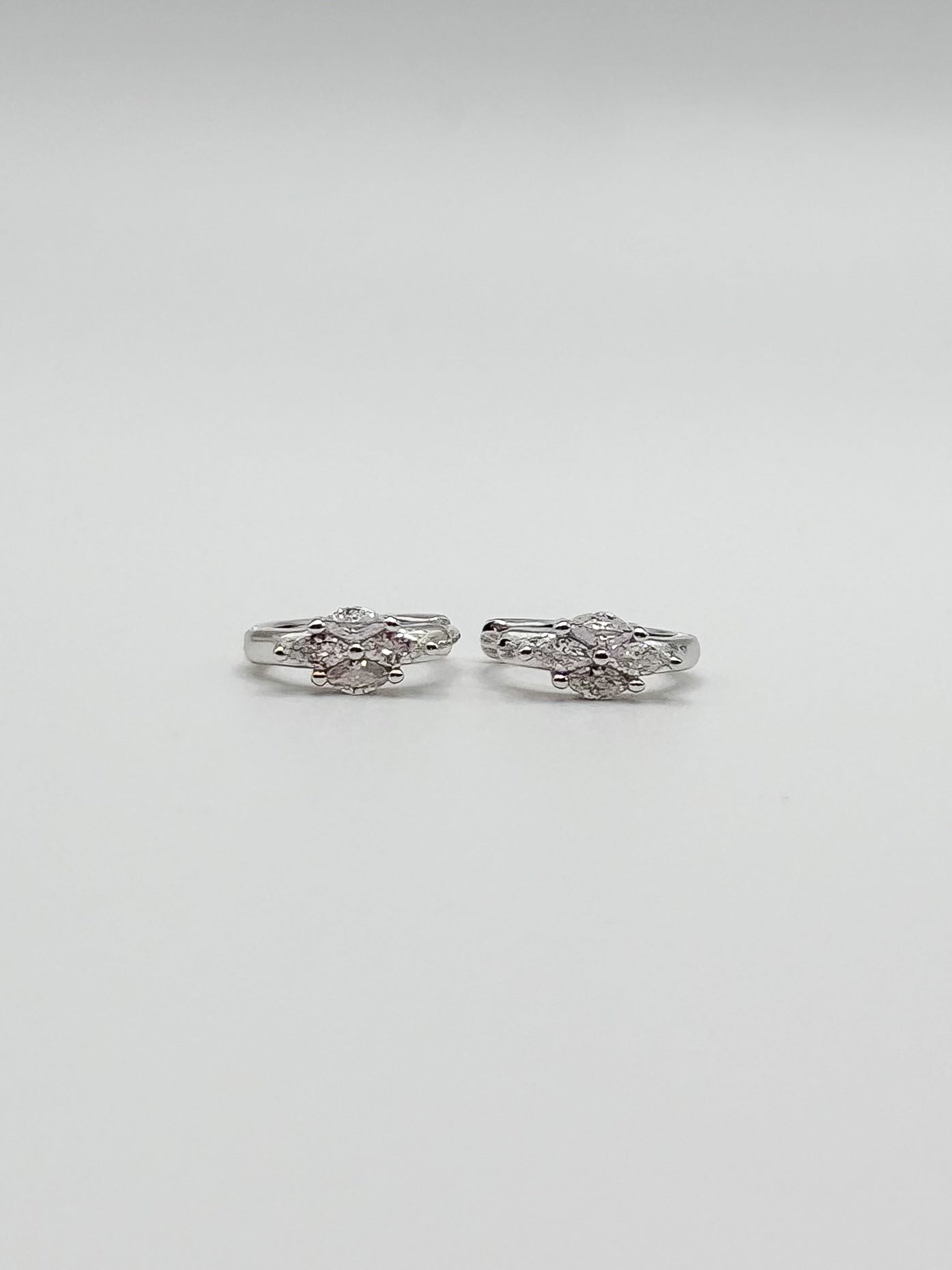 Marquise Cut Hoop Earrings