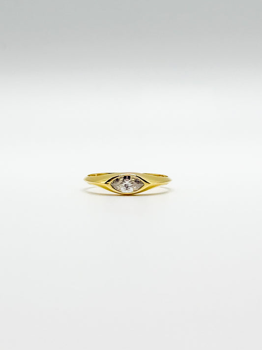 Large Oval Center Stone Ring