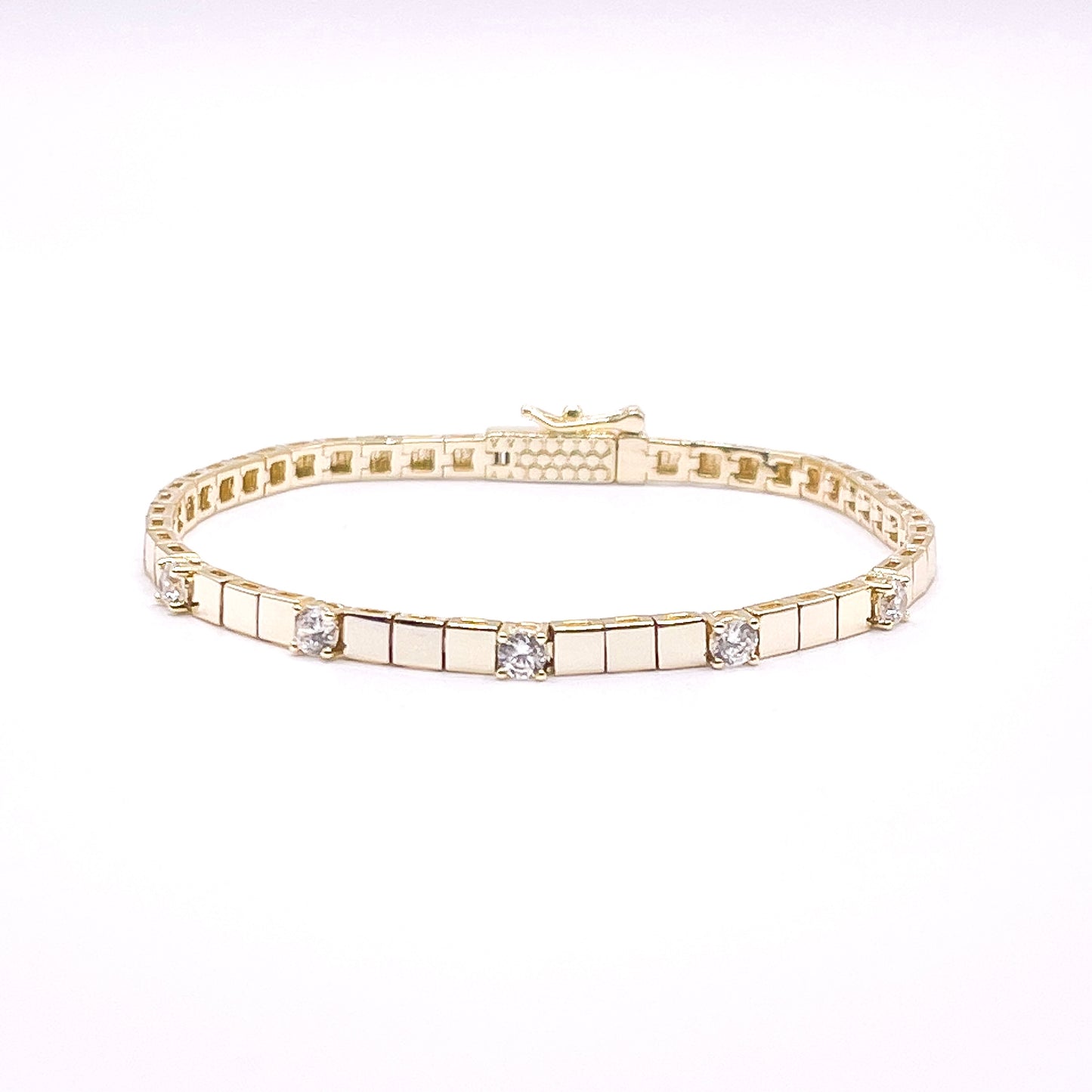 Solid Square Tennis Bracelet