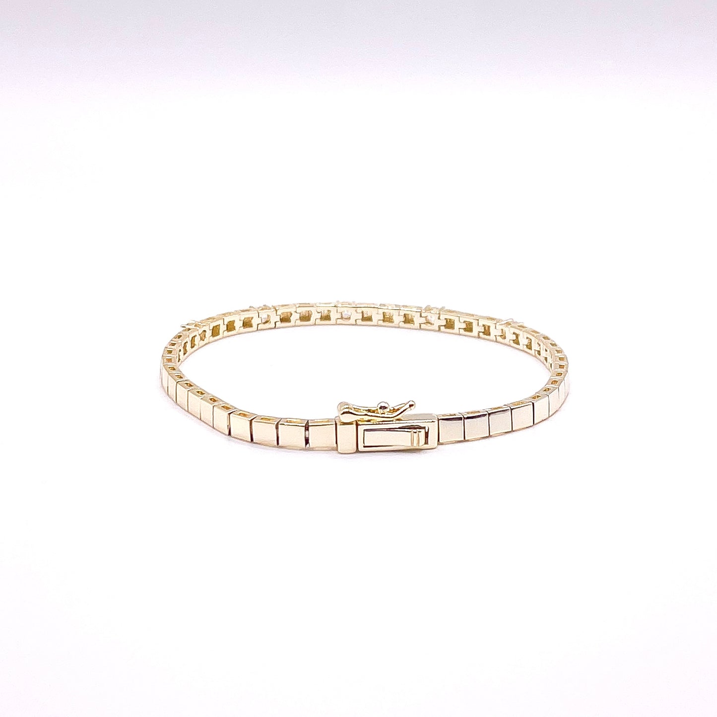 Solid Square Tennis Bracelet