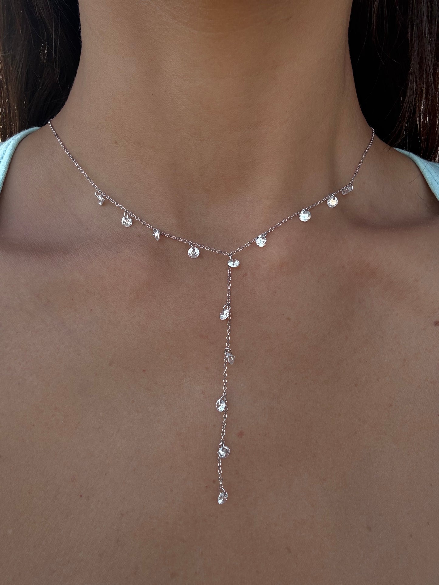 Naked Crystals Lariat Necklace