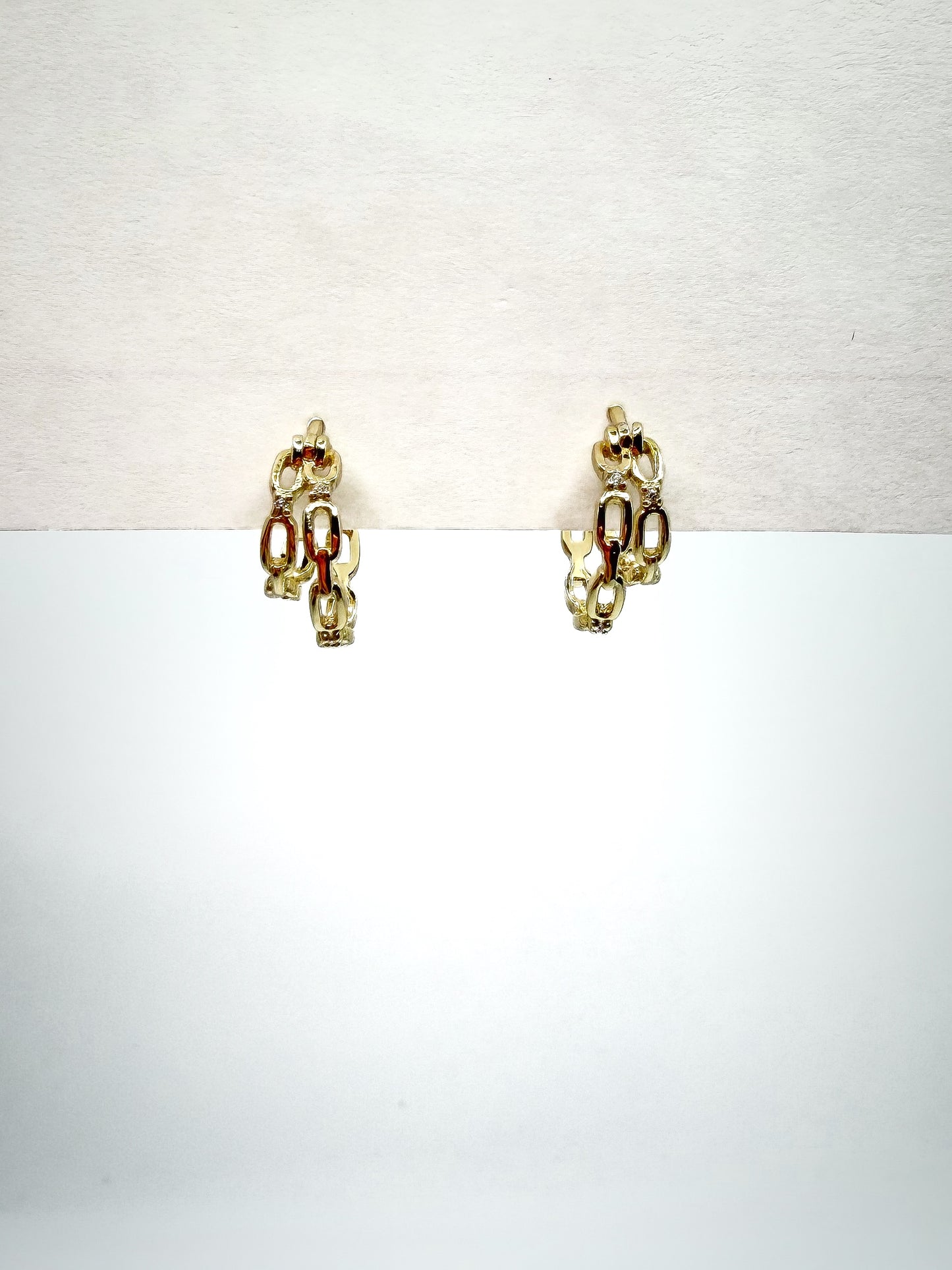 Double Fixed Chain Earrings