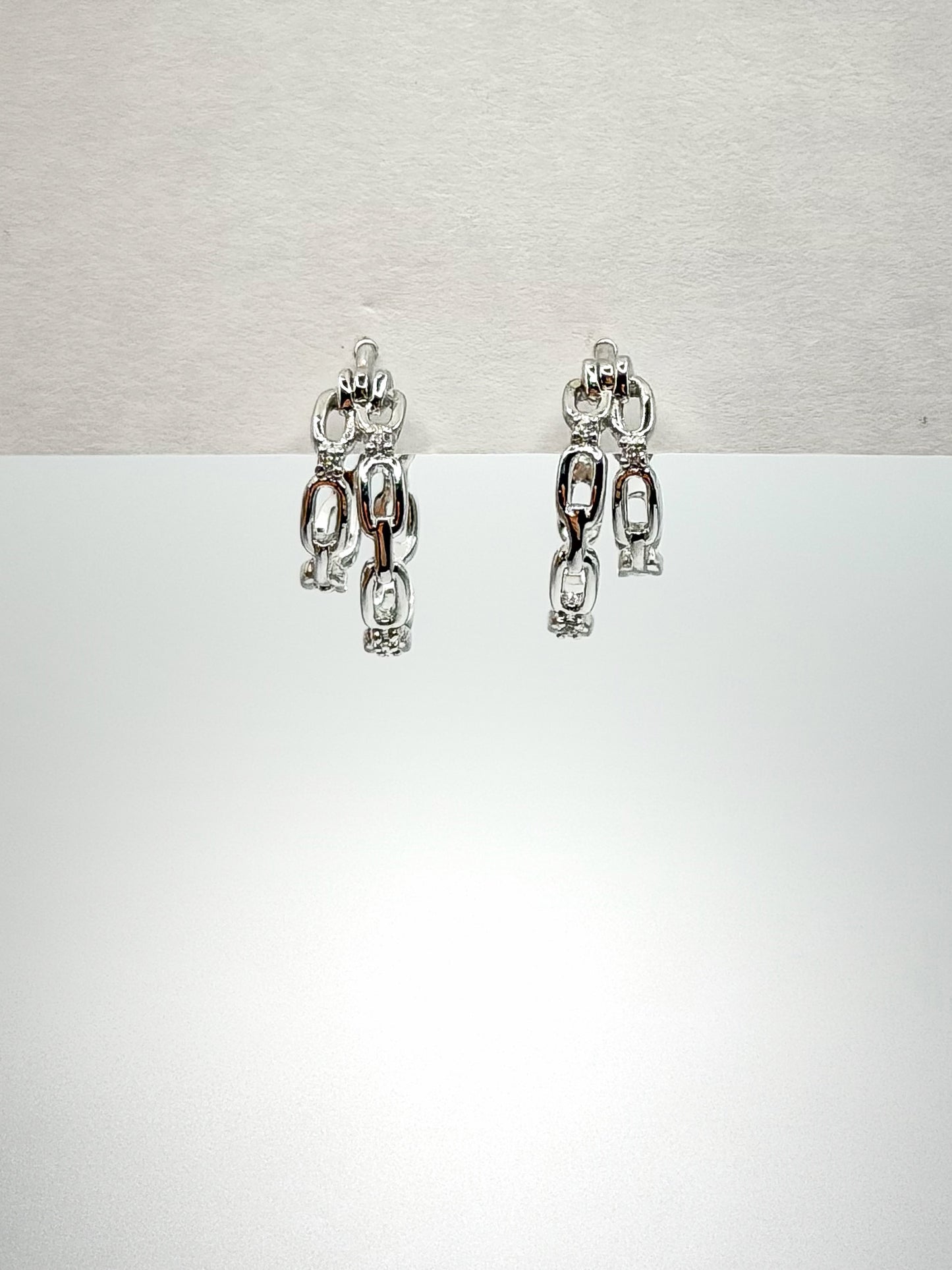 Double Fixed Chain Earrings