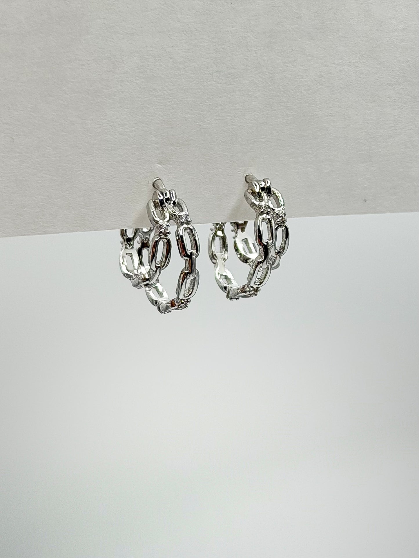 Double Fixed Chain Earrings