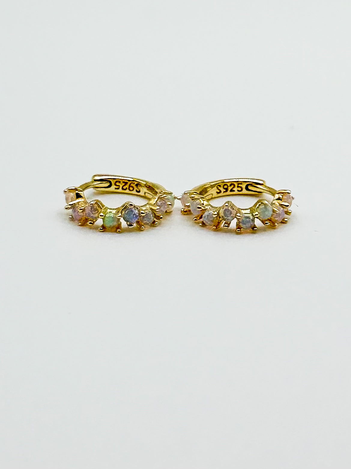 Fire Opal Hoop Earrings