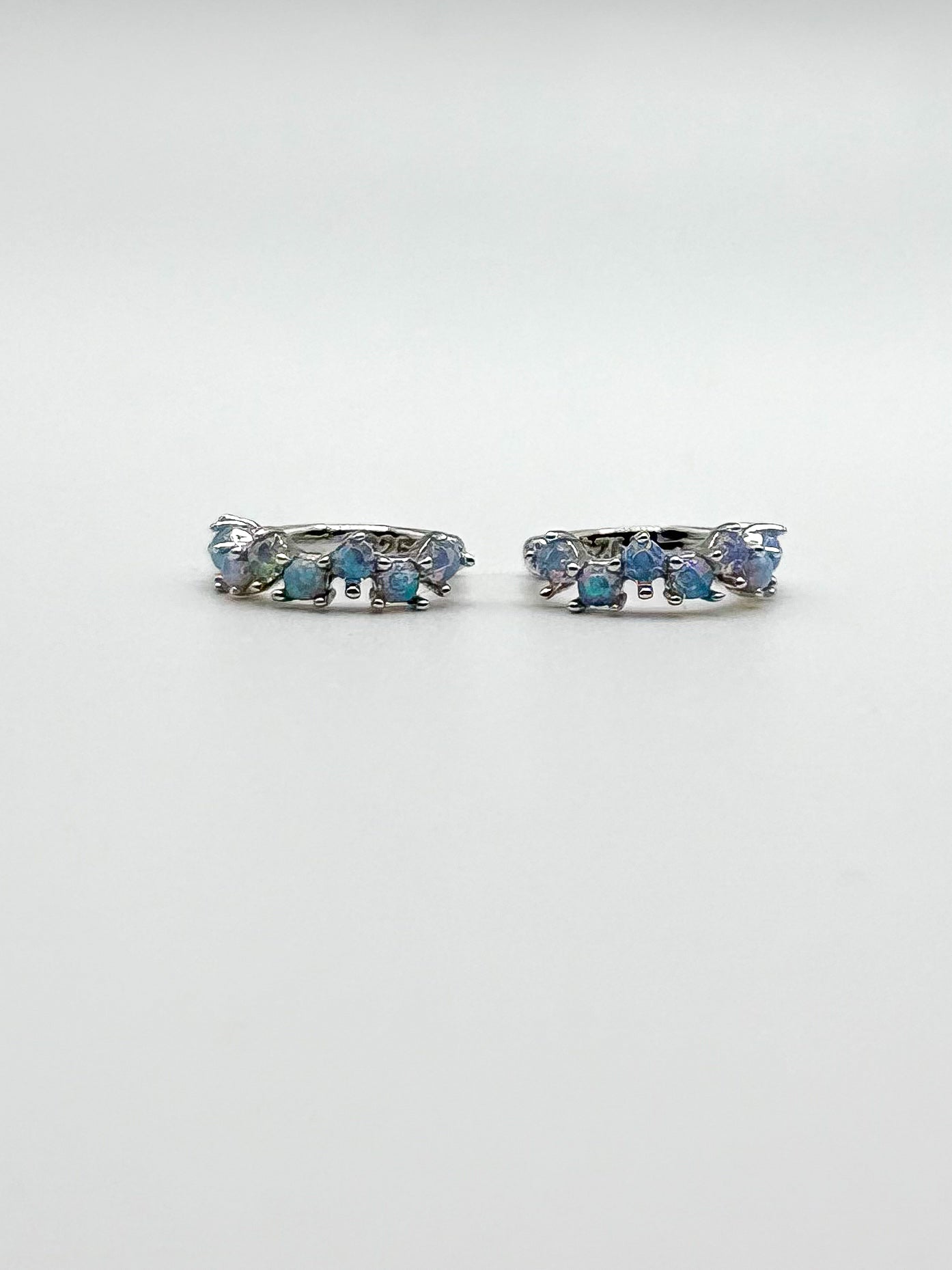 Fire Opal Hoop Earrings