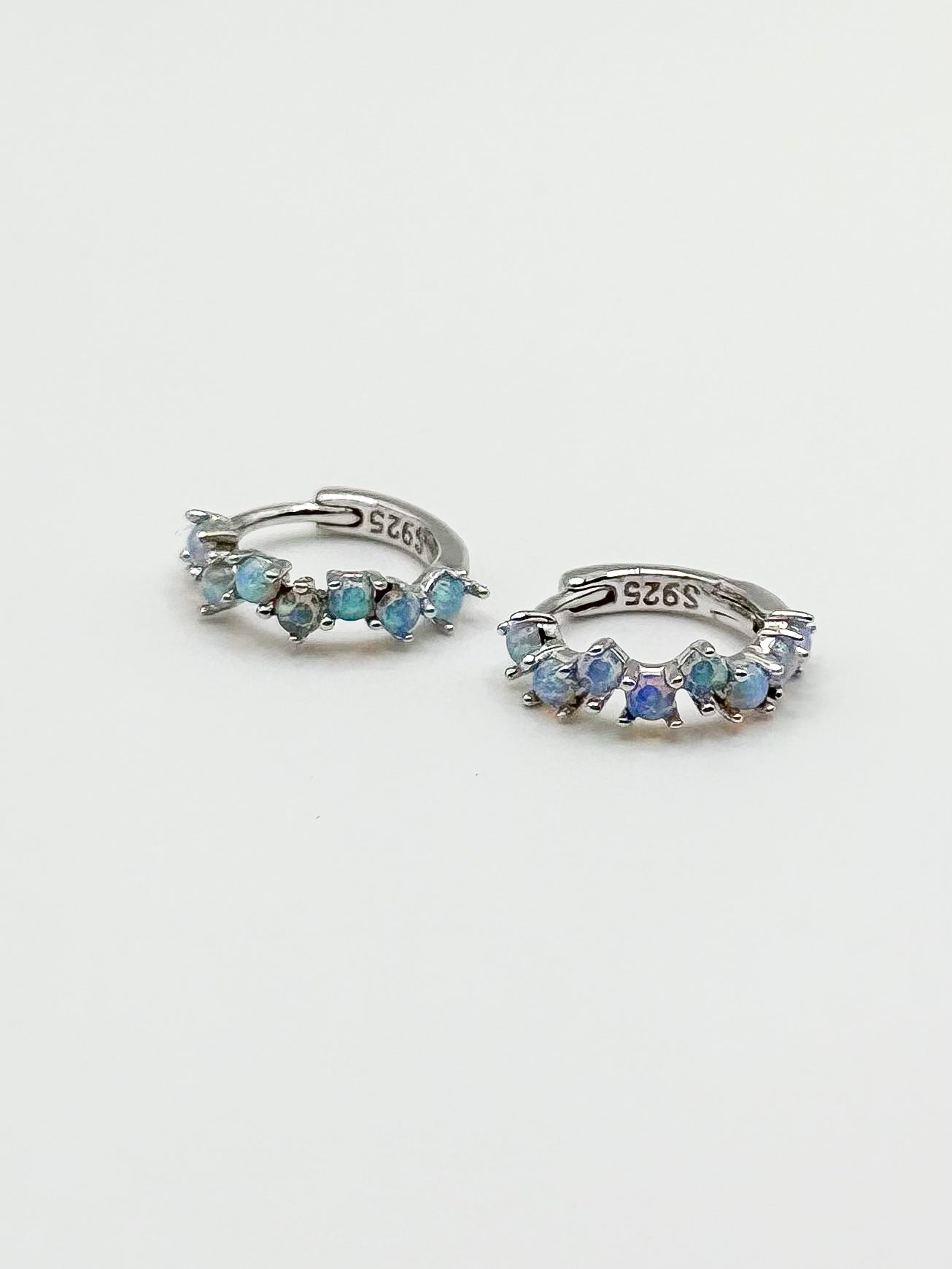 Fire Opal Hoop Earrings