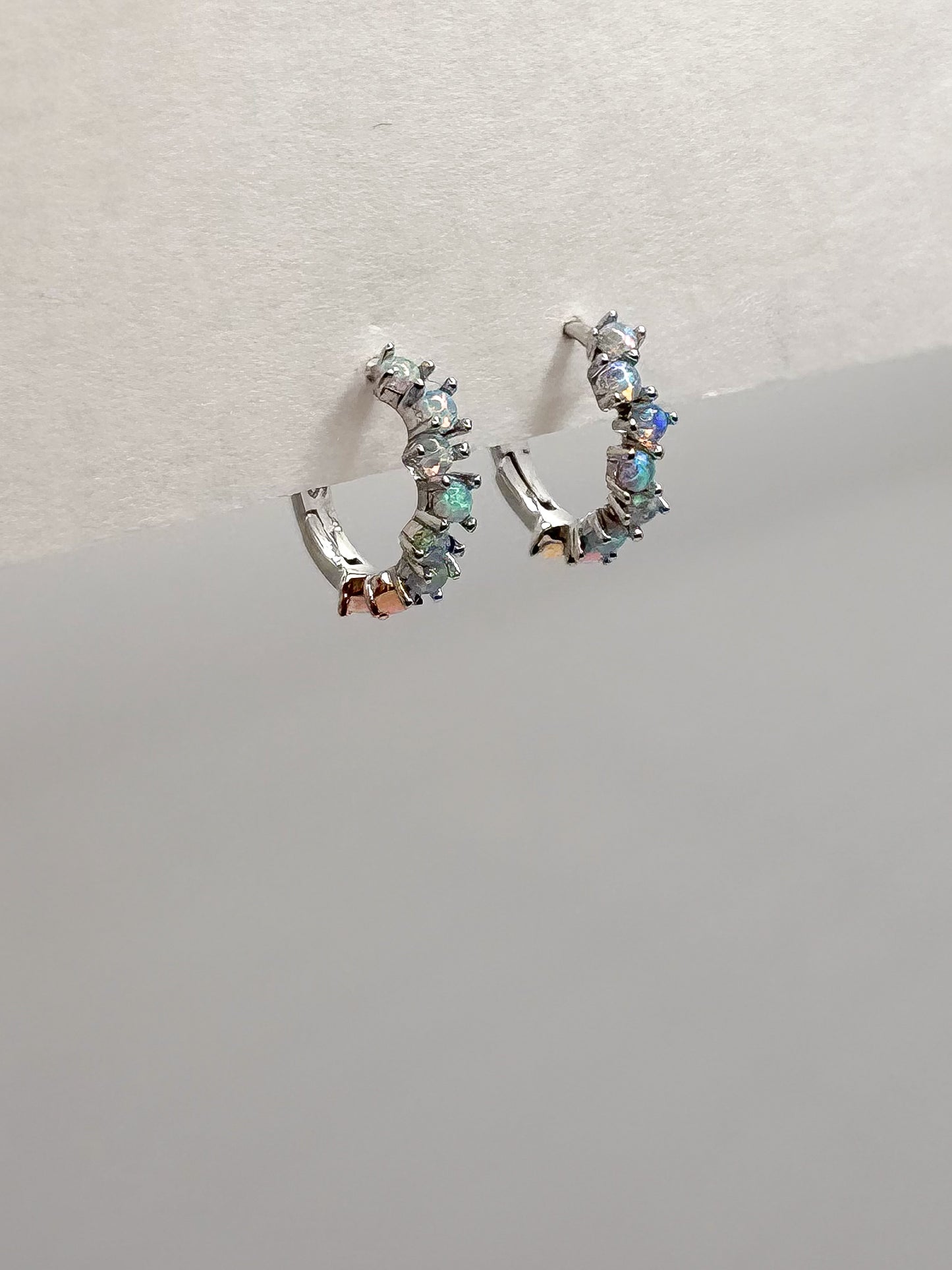 Fire Opal Hoop Earrings