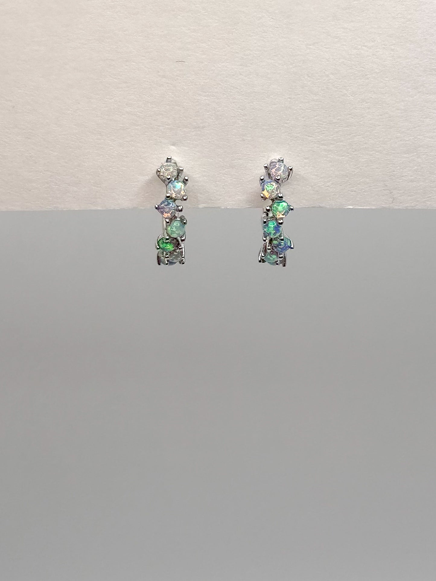 Fire Opal Hoop Earrings