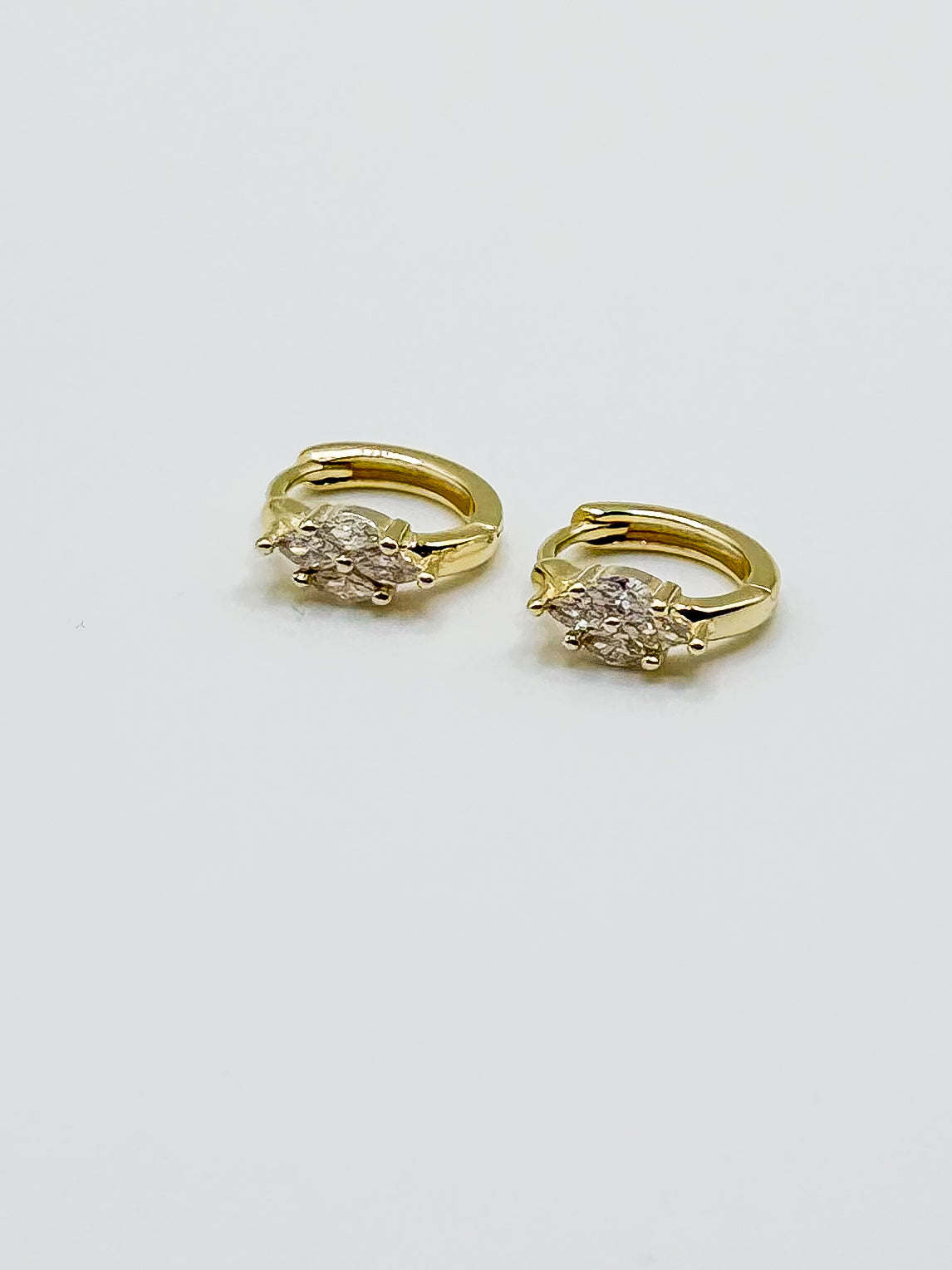 Marquise Cut Hoop Earrings