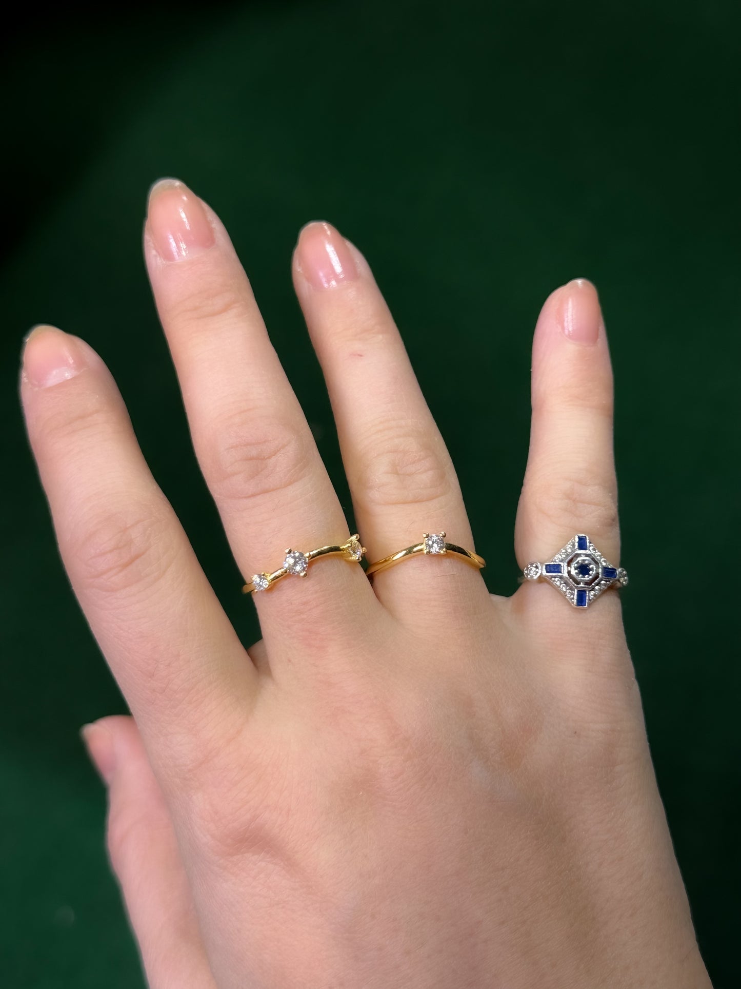 Stackable Multi Stones Ring