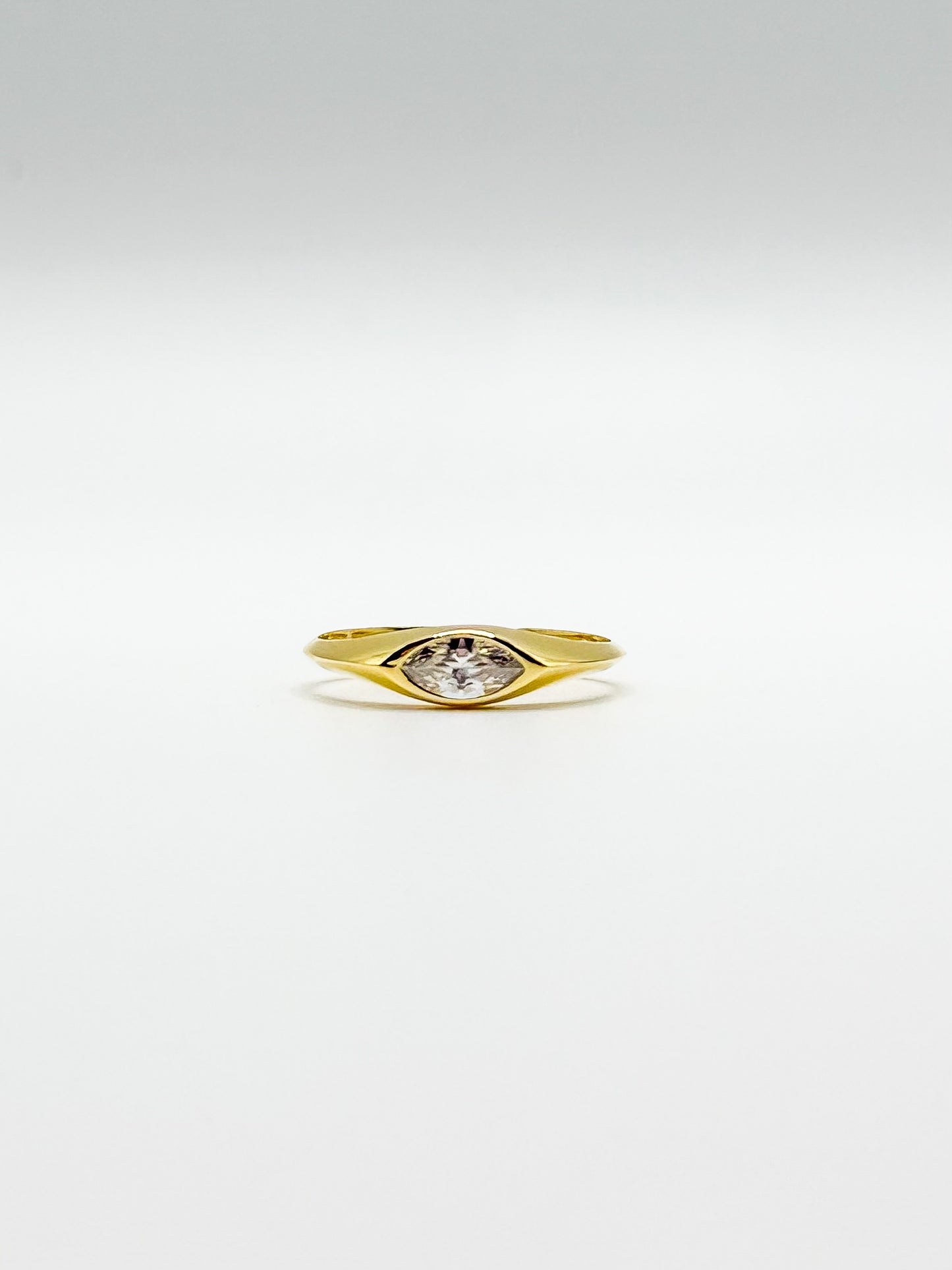Large Oval Center Stone Ring
