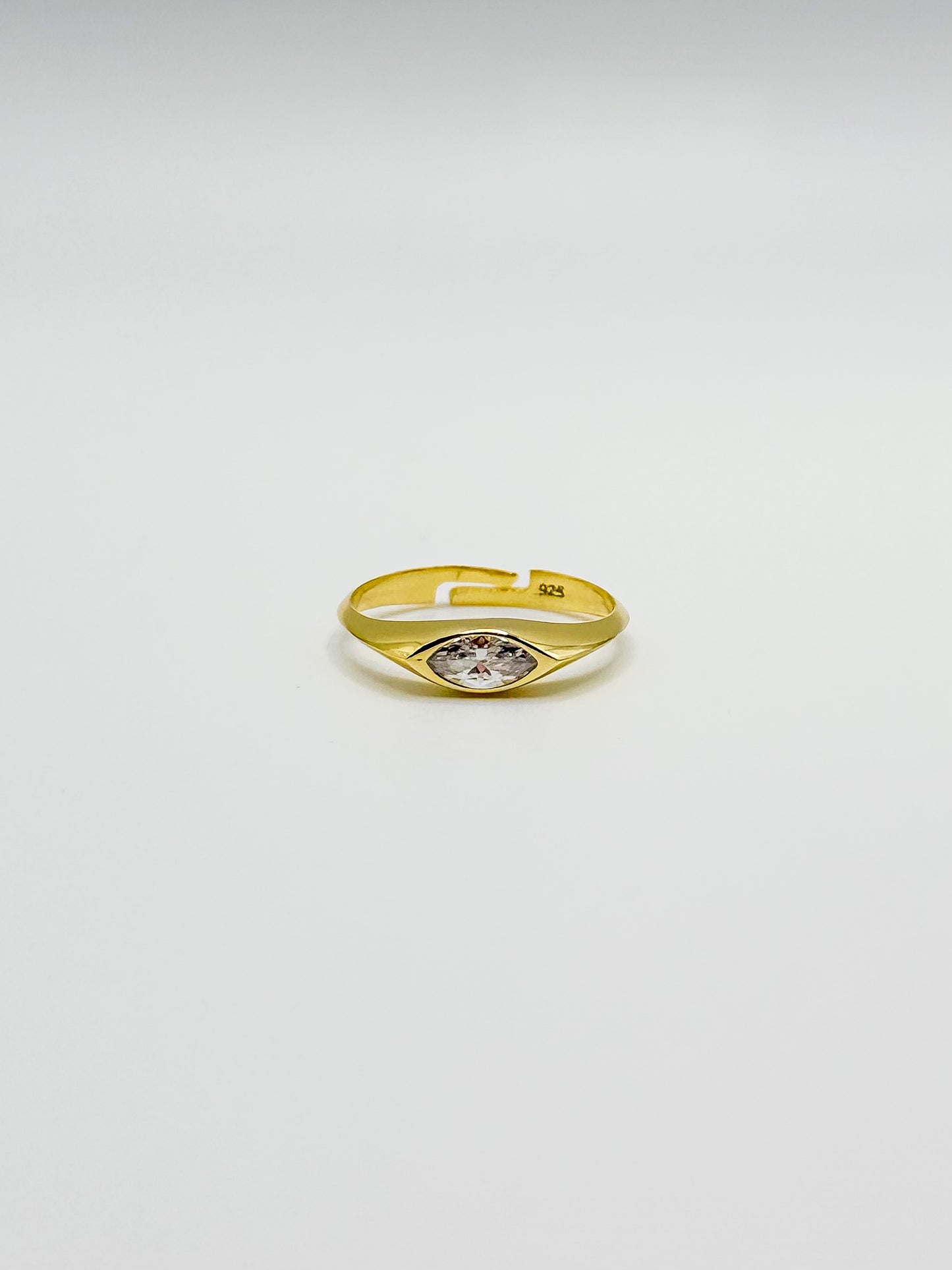 Large Oval Center Stone Ring