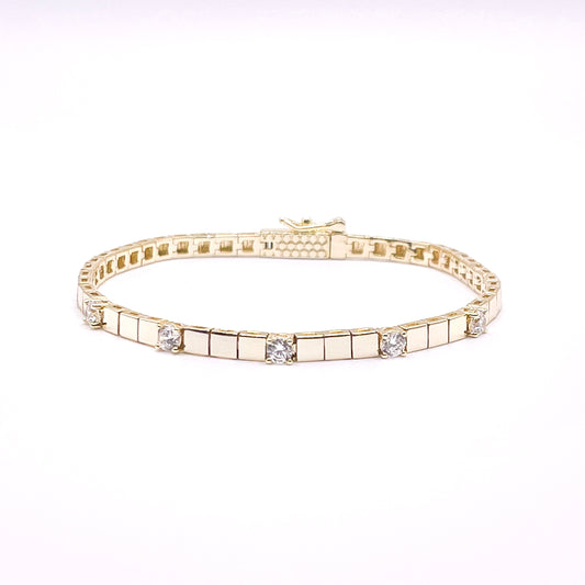 Solid Square Tennis Bracelet