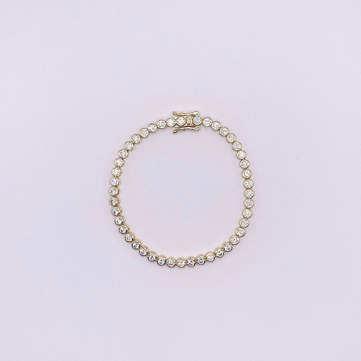 Bezel Set Tennis Bracelet