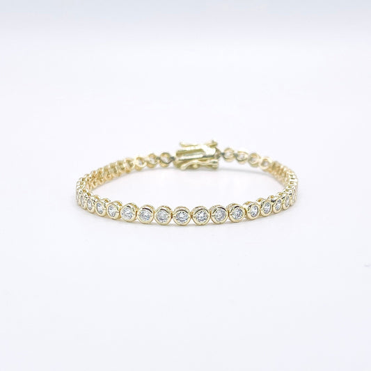 Bezel Set Tennis Bracelet