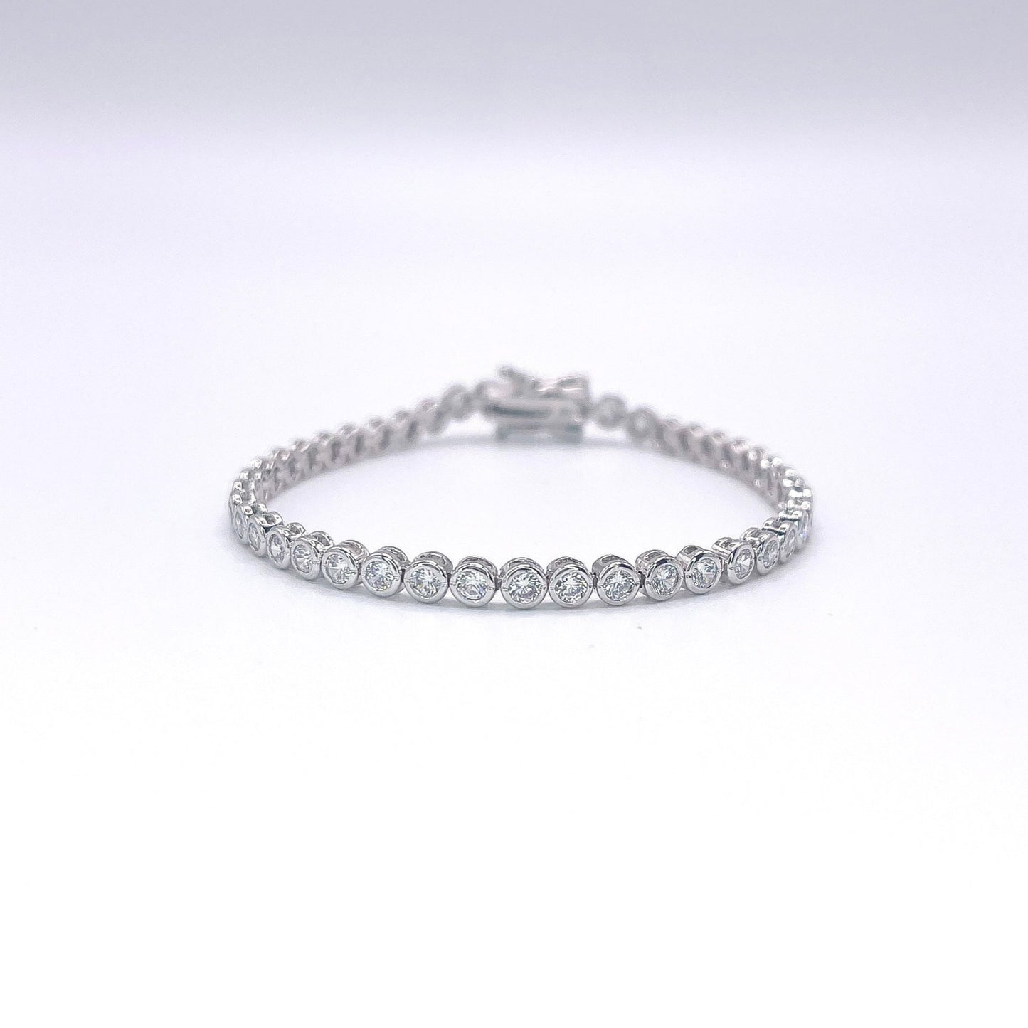 Bezel Set Tennis Bracelet